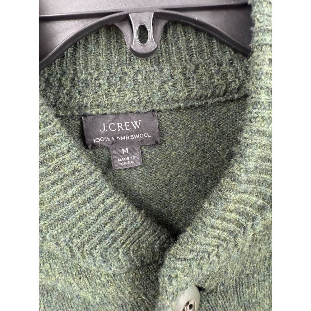 J.Crew Womens 100% Lambs Wool Button Front Grandpa Carigan Sweater Size Medium - Picture 2 of 7